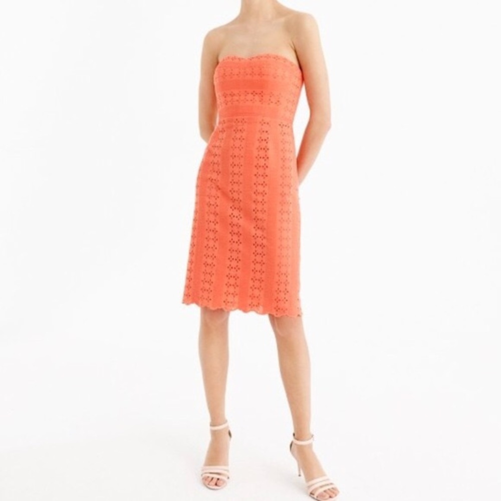 J.Crew Strapless Eyelet Dress